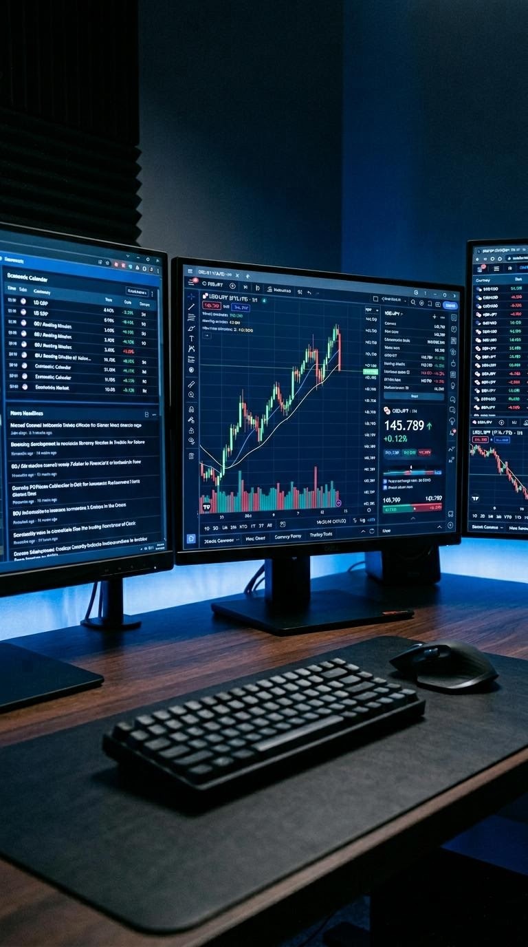 為替レートを表示するモニター