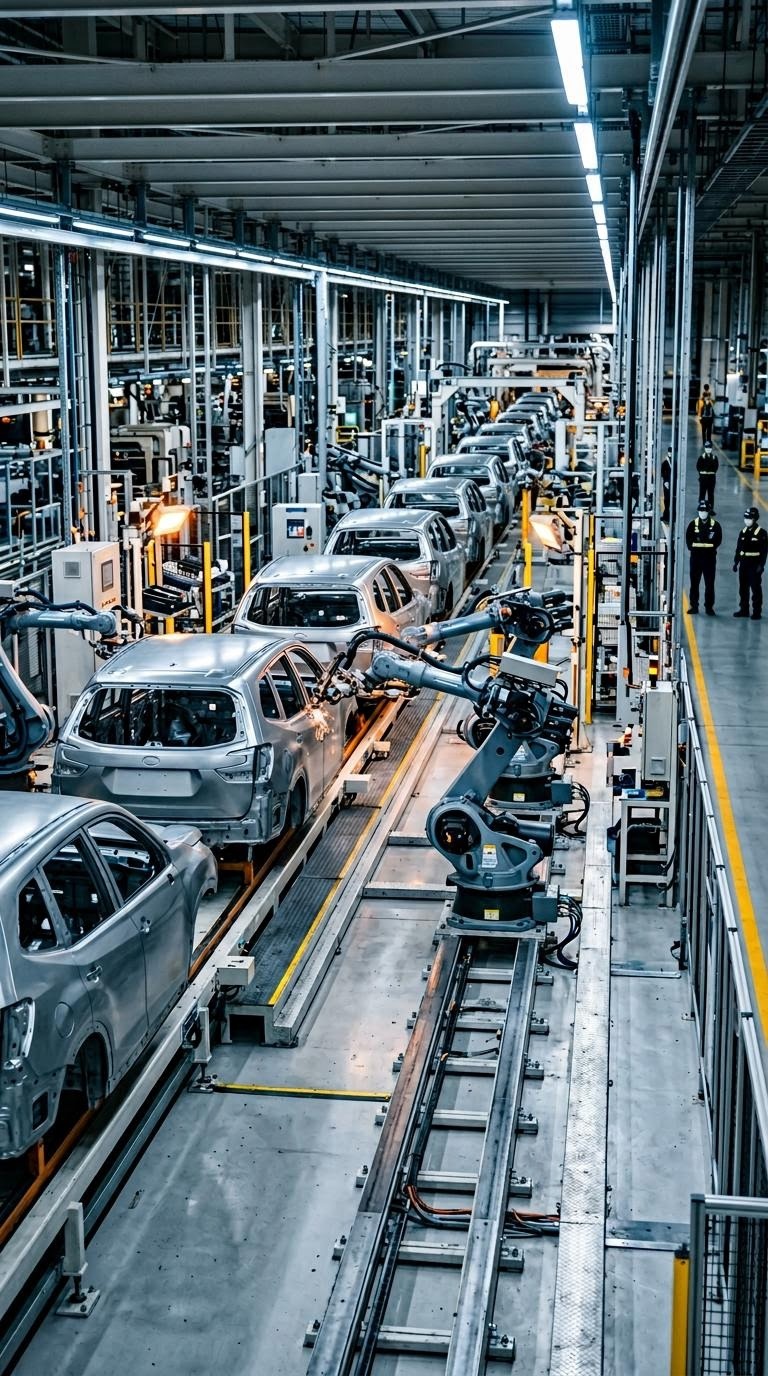 スバルの自動車製造ライン
